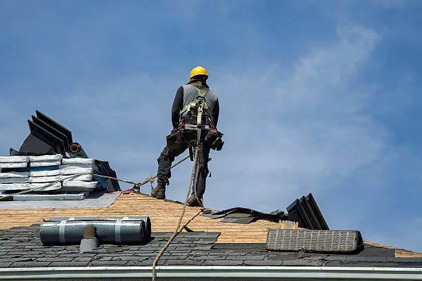 Professional Gutter Installation technician working in Hereford, TX
